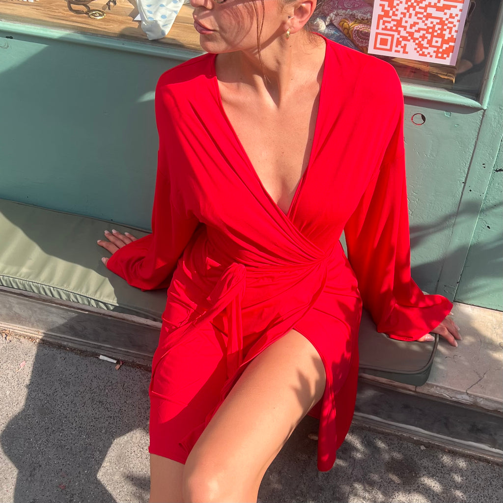 Kimono mini rosso