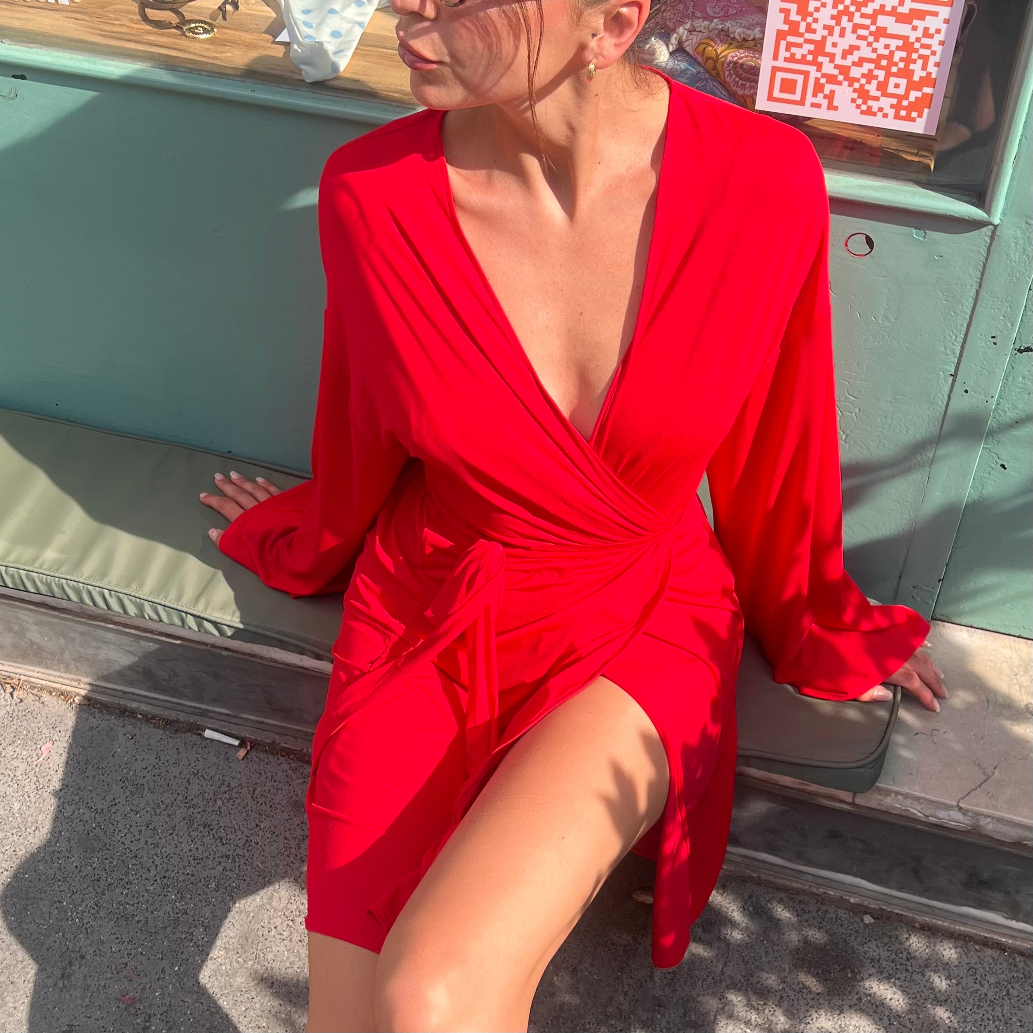 Kimono mini rosso