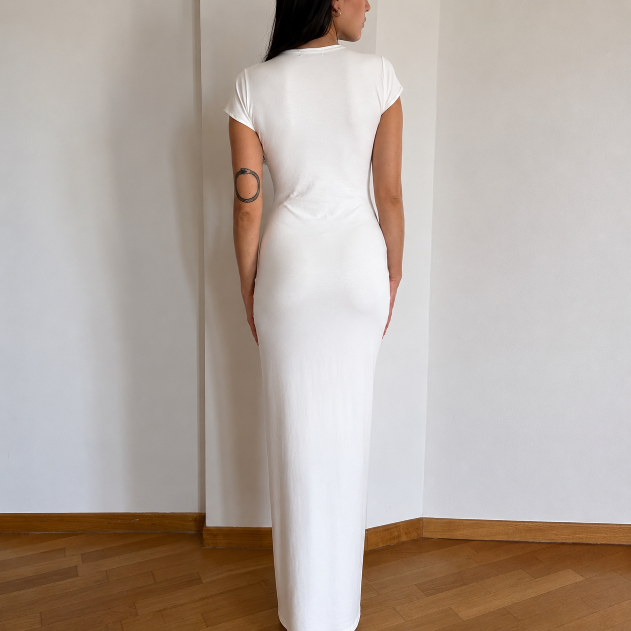 Abito v-neck cotton