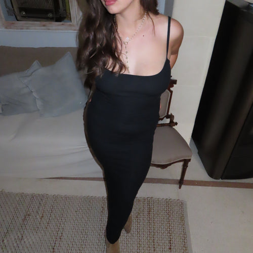 Abito Long Slip black