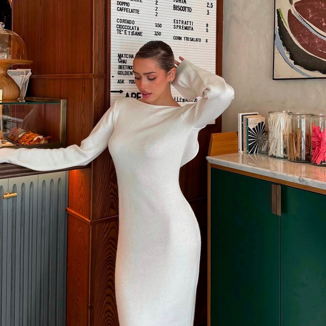 Abito cozy bianco